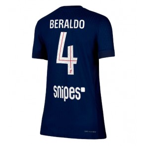 Paris Saint-Germain Lucas Beraldo #4 Hemmatröja Kvinnor 2025-26 Kortärmad